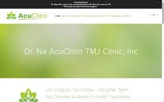 Acu-Chiropractic Wellness Center website