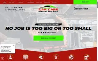 Car Care Advanced Auto website