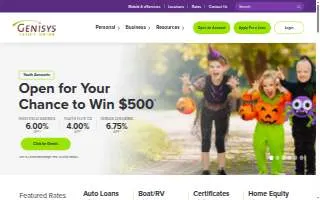 Genisys Credit Union of Eagan website
