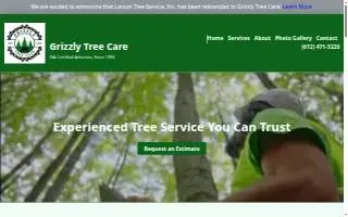 Grizzly Tree Care of Eagan website