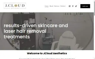 JCloud Aesthetics website