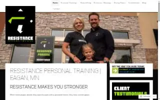 Resistance Personal Training of Eagan website
