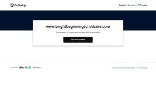 Bright Beginnings Childcare and Learning Center website
