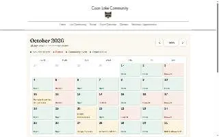 Coon Lake Beach Community & Senior Center website