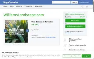 Williams Landscaping website