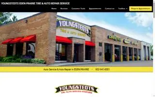 Youngstedts Eden Prairie Tire & Auto Service website