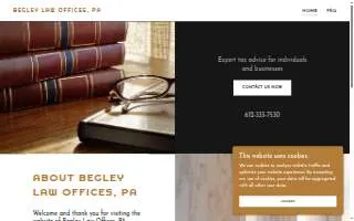 Begley Law Offices, P.A. website