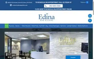 Edina Eye Clinic website