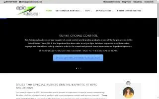 Epic Event Rental of Edina website