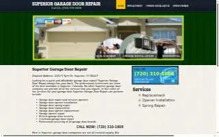 Superior Garage Door Repair - Bloomington website