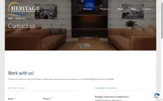 Heritage Construction Companies, LLC website