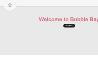 Bubble Bay boba shop website
