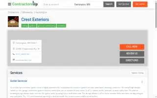 Crest Exteriors website