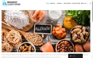 Midwest Allergy & Asthma of Farmington website