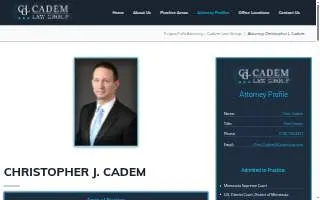 Christopher J. Cadem website