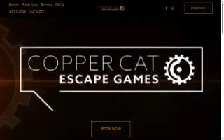 Copper Cat Escape Games website