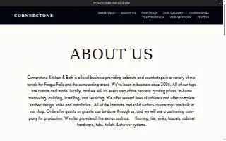 Cornerstone Kitchen & Bath website