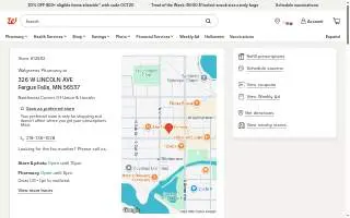 Walgreens of Fergus Falls website