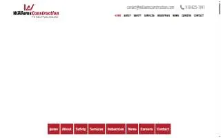 Williams Construction website