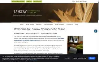 Laskow Chiropractic Clinic website