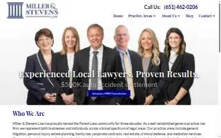 Miller & Stevens Law of Forest Lake website