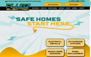 Plugz Electric of Forest Lake website