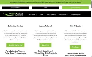 Auto Glass Professionals of Fridley website