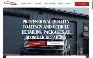 Blomker Detailing Paint Correction and Ceramic Coating's website