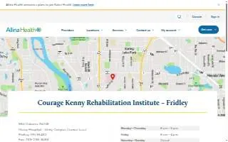 Courage Kenny Rehabilitation Institute – Fridley website