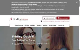Fridley Optical website