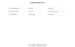 OnTime Appliance Repair Service of Fridley website