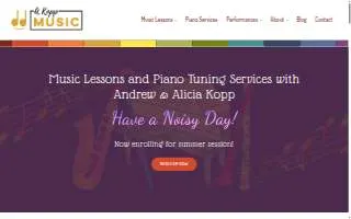 A Kopp Music of Golden Valley website