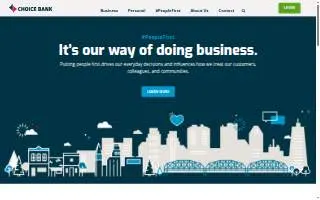 Choice Bank website