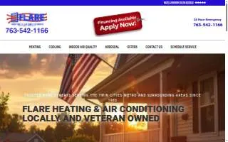 Flare Heating & Air Conditioning website