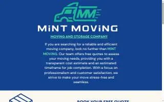Mint Moving of Golden Valley website