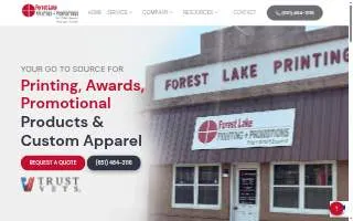 Forest Lake Printing Inc website