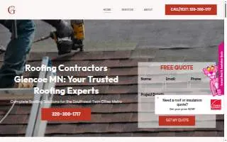Gunner Roofing Contractors website