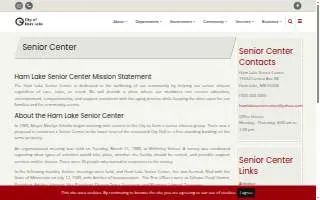 Ham Lake Senior Center website