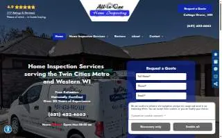 All-in-One Home Inspecting LLC of Hastings website
