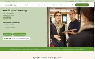 Pearle Vision of Hastings website