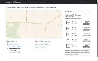 Highway 37 Storage website