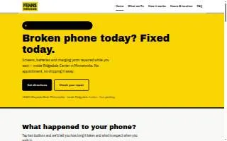Fenns Phone Repair website