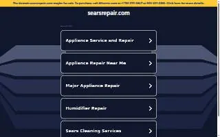 Sears Appliance Repair of Hopkins website