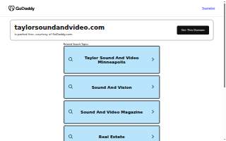 Taylor Sound and Video