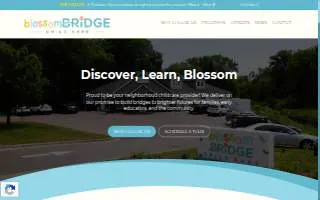 Blossom Bridge Child Care website