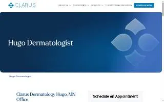 Clarus Dermatology - Hugo website