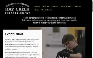 Hay Creek Entertainment website