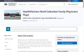 HealthPartners North Suburban Family Physicians Clinic Hugo