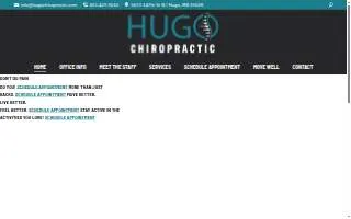 Hugo Chiropractic Clinic website