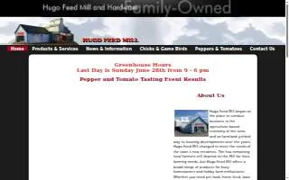 Hugo Feed Mill & Hardware website